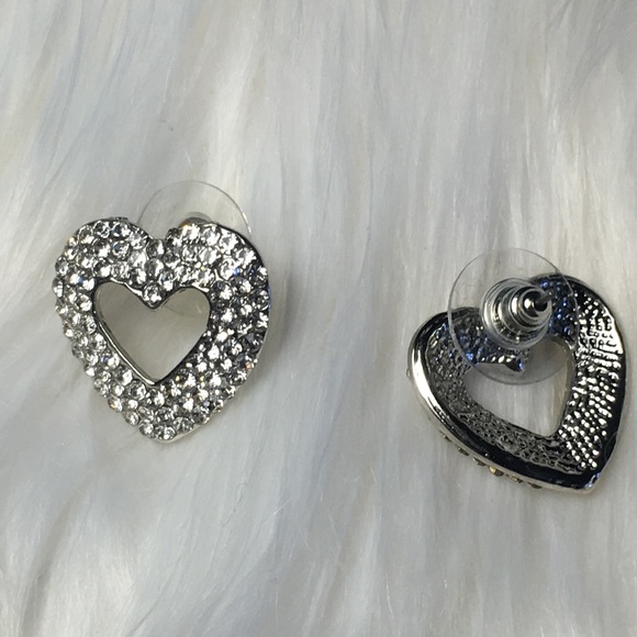 14k gold 3CT heart pave earrings love wedding - Picture 6 of 8